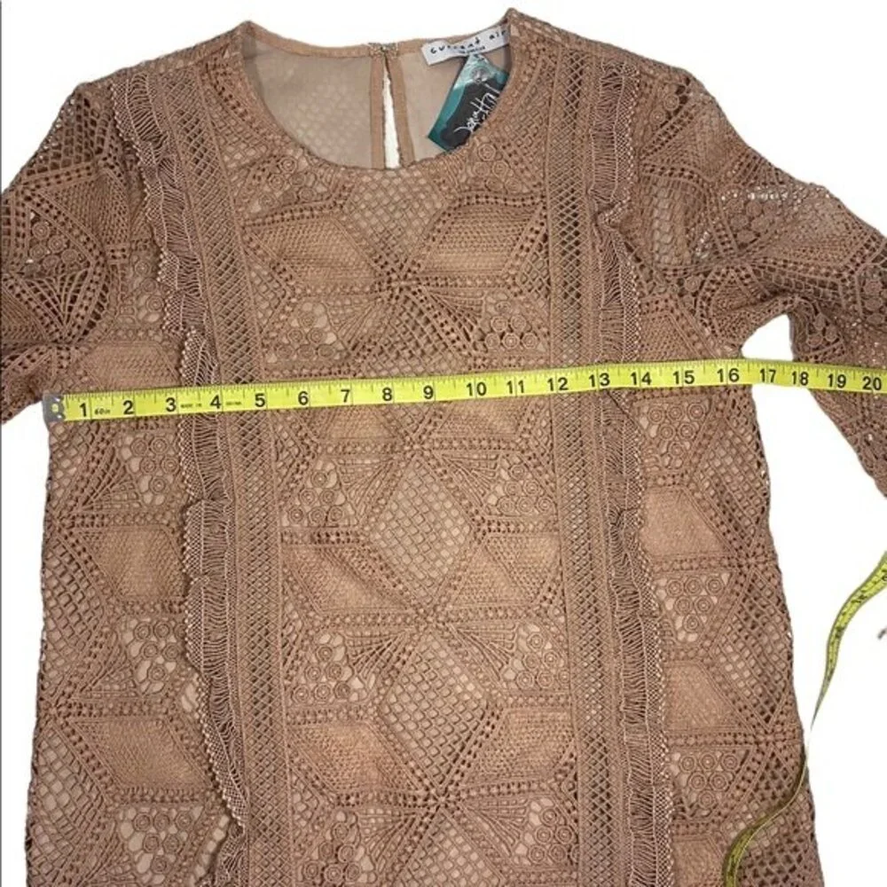 Current Air Womens Lace Top Mauve Size XS New With Tag NWT